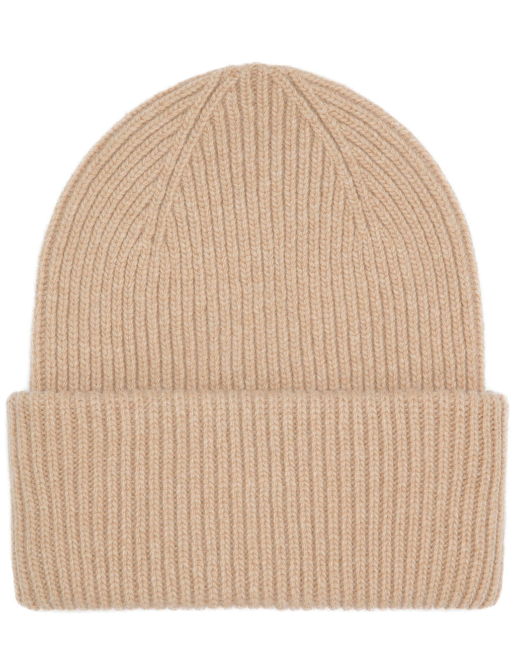Merino Wool Chunky Beanie Hat - Honey Beige