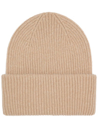 Merino Wool Chunky Beanie Hat - Honey Beige
