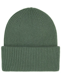 Merino Wool Chunky Beanie Hat - Emerald Green