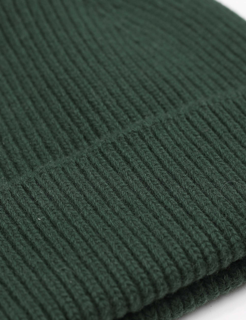 Merino Wool Chunky Beanie Hat - Emerald Green