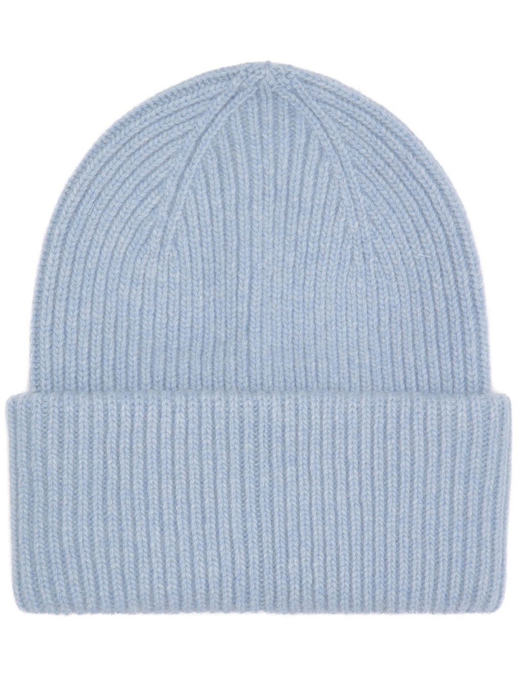 Merino Wool Chunky Beanie Hat - Stone Blue