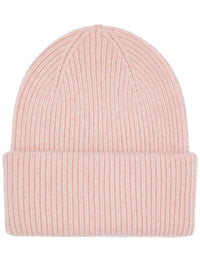 Merino Wool Chunky Beanie Hat - Faded Pink