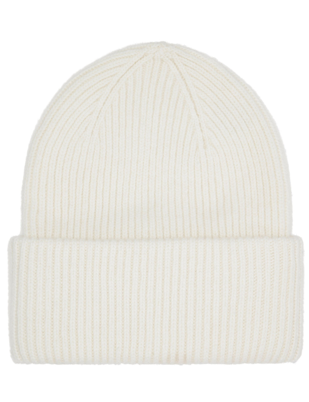 Merino Wool Chunky Beanie Hat - Optical White