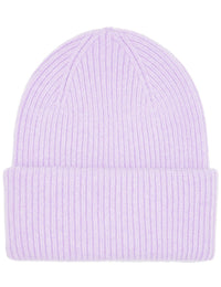 Merino Wool Chunky Beanie Hat - Soft Lavender