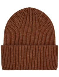 Merino Wool Chunky Beanie Hat - Coffee Brown