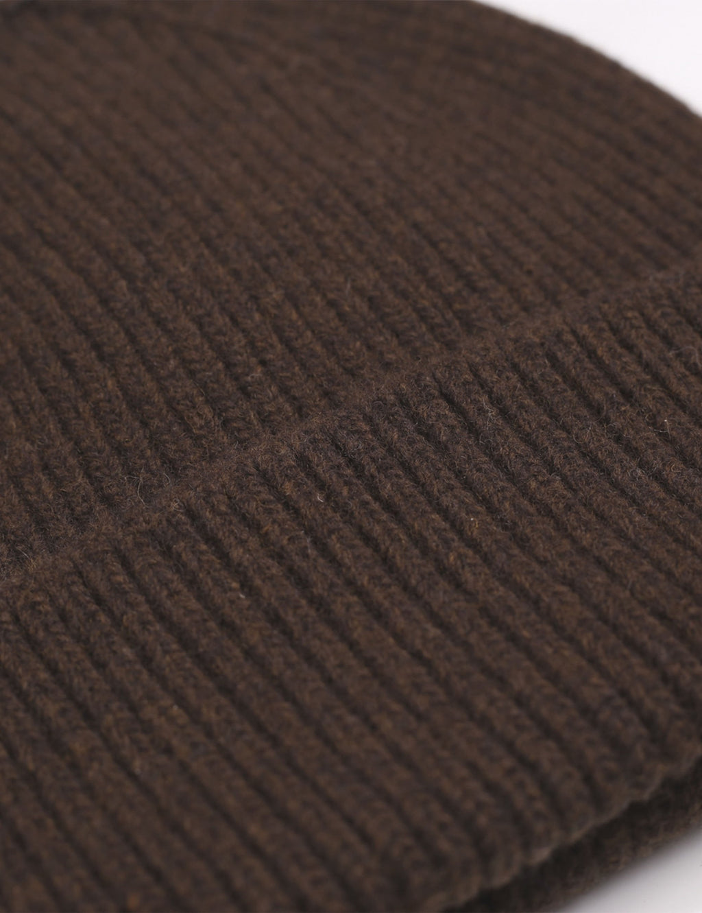 Merino Wool Chunky Beanie Hat - Coffee Brown