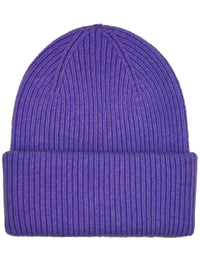 Merino Wool Chunky Beanie Hat - Ultra Violet