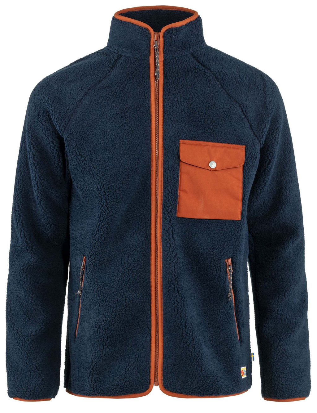 Vardag Pile Fleece Jacket - Navy/Autumn Leaf