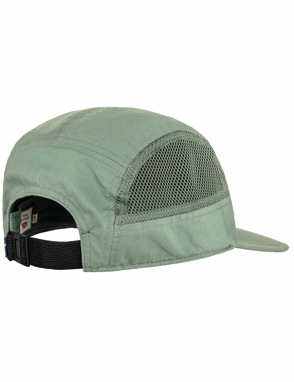 Abisko mesh cap in patina green, side mesh panel and adjustable strap at back