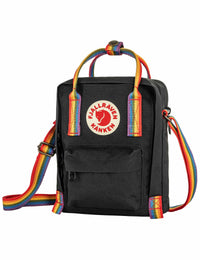 Kanken Rainbow Sling 2.5L Bag - Black-Rainbow Pattern