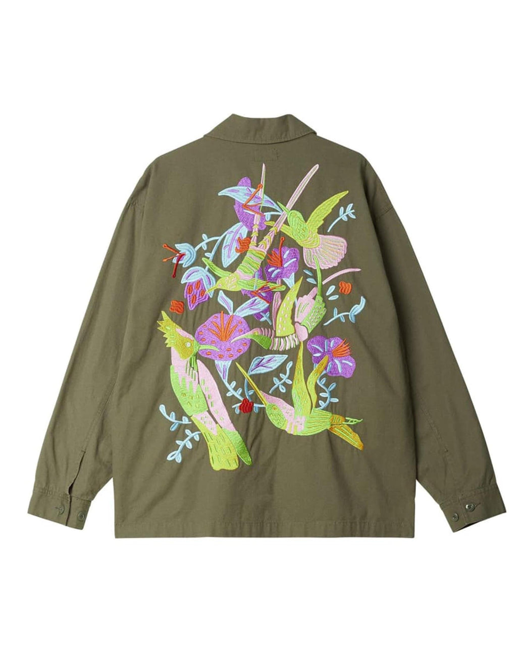 Contrast Shirt Jacket - Smokey Olive