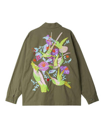 Contrast Shirt Jacket - Smokey Olive