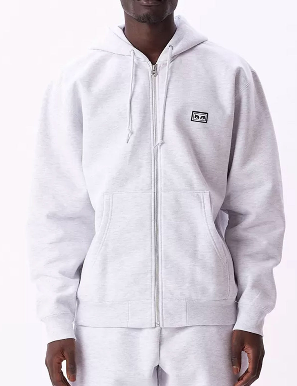 Established Works Eyes Zip Hooded Sweat - Ash Heather