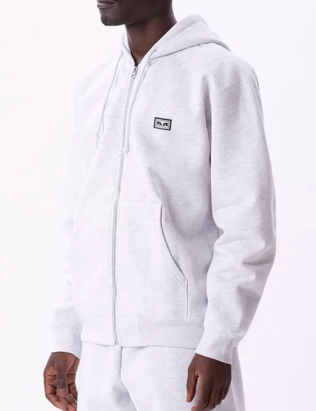 Established Works Eyes Zip Hooded Sweat - Ash Heather