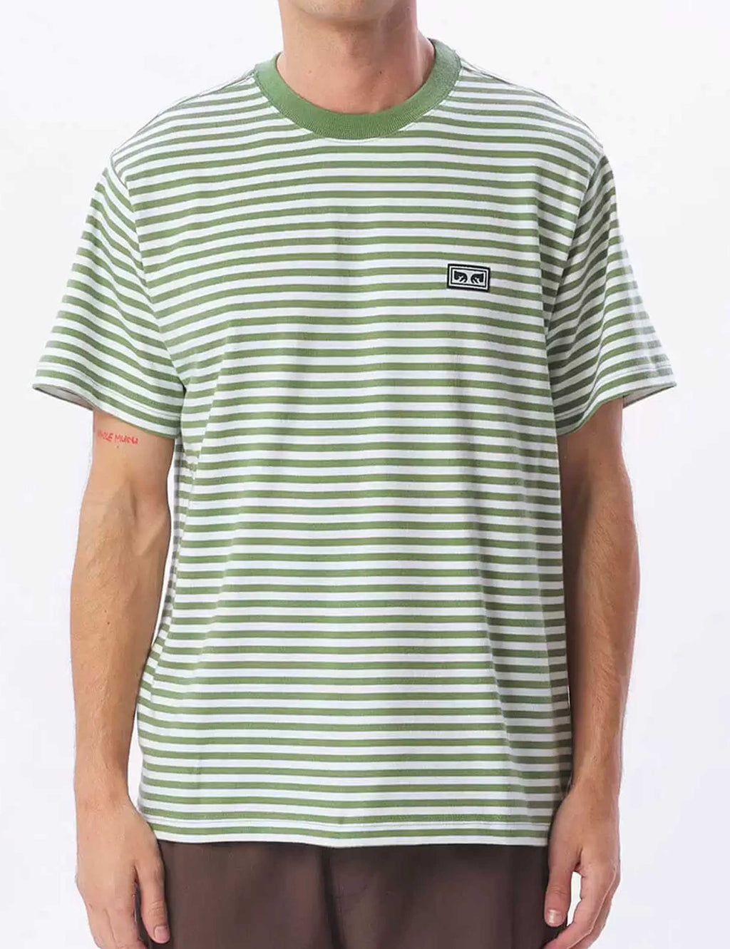 Established Works Eyes Stripe T-Shirt - Jade/Multi