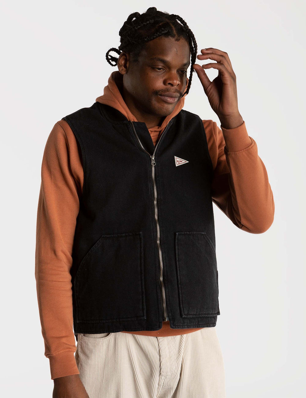 Niro Denim Vest - Black Denim