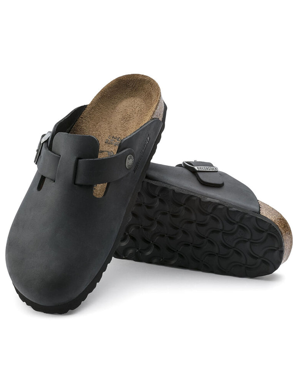 Women's Boston Mules - Black (Narrow Fit)