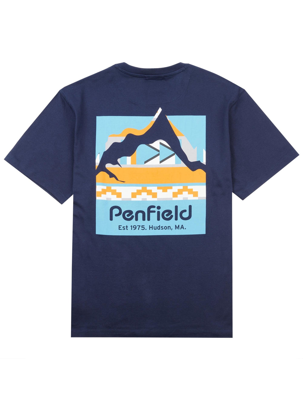 Geo Back Print T-Shirt - Navy Blazer