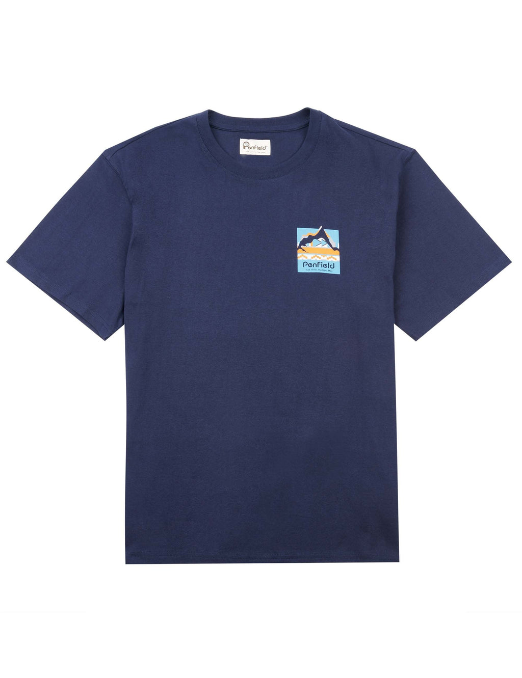 Geo Back Print T-Shirt - Navy Blazer