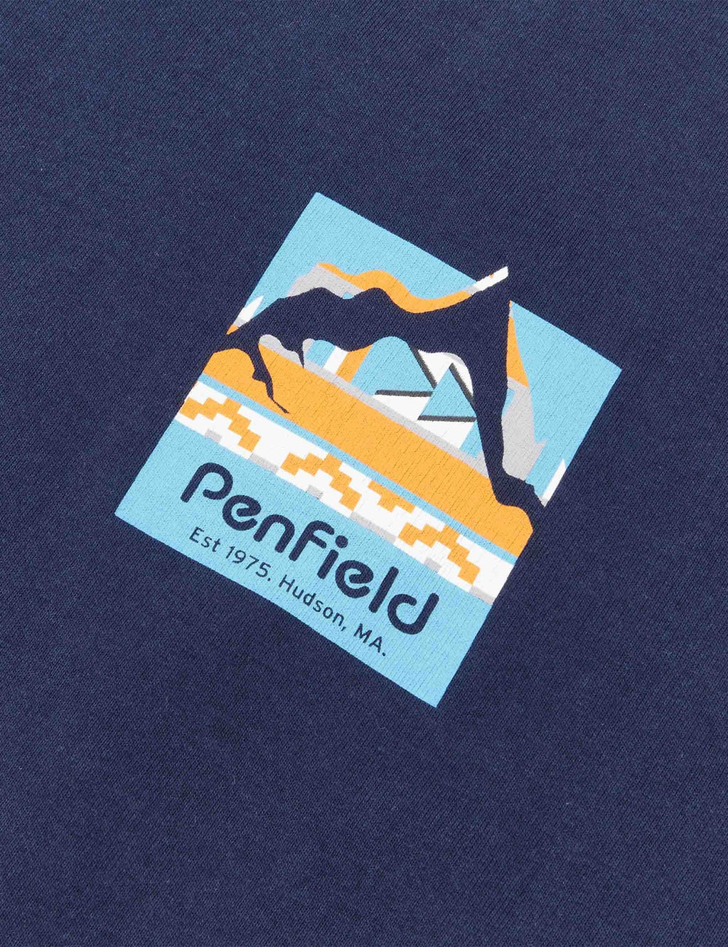 Geo Back Print T-Shirt - Navy Blazer