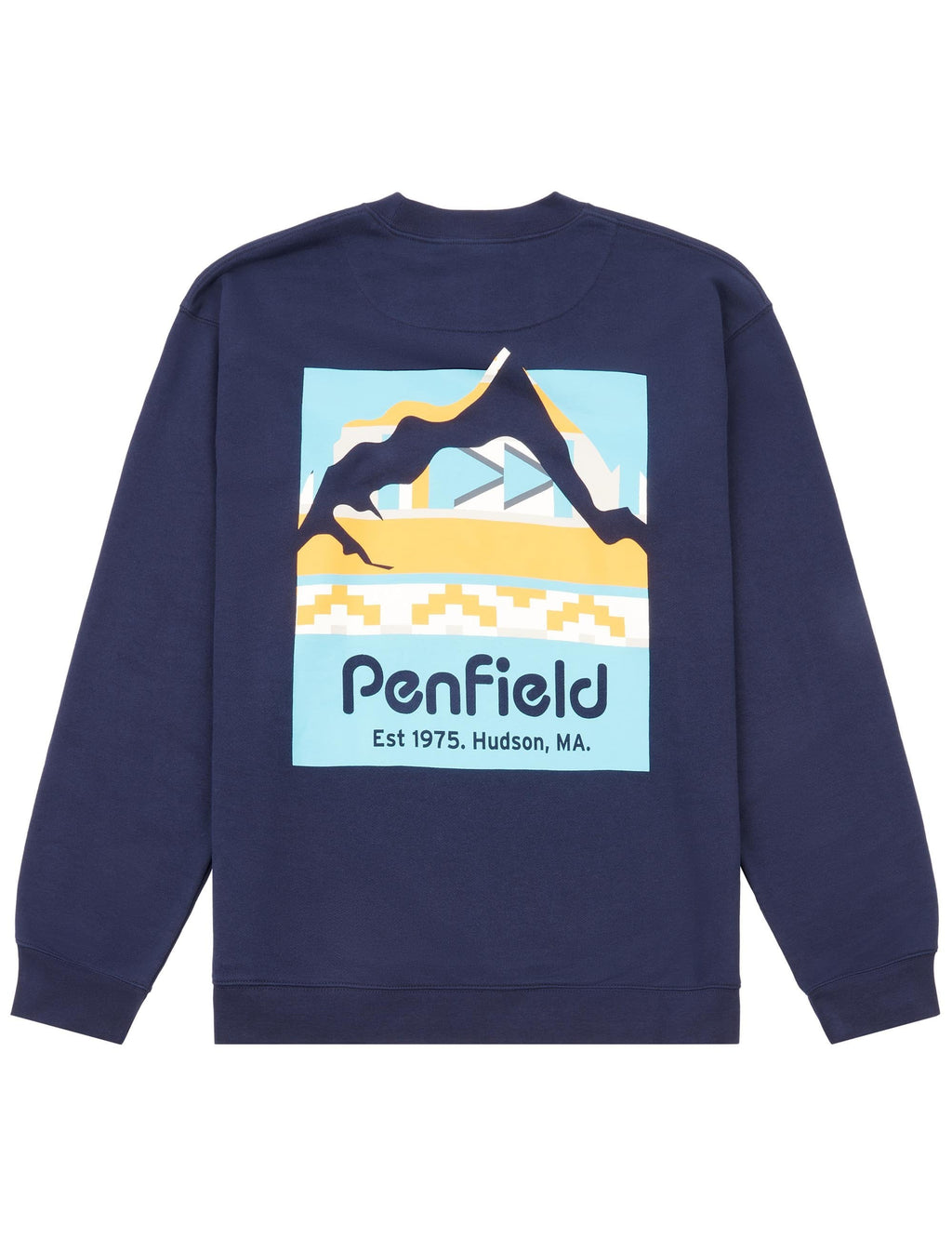 Geo Back Print Sweat - Navy Blazer