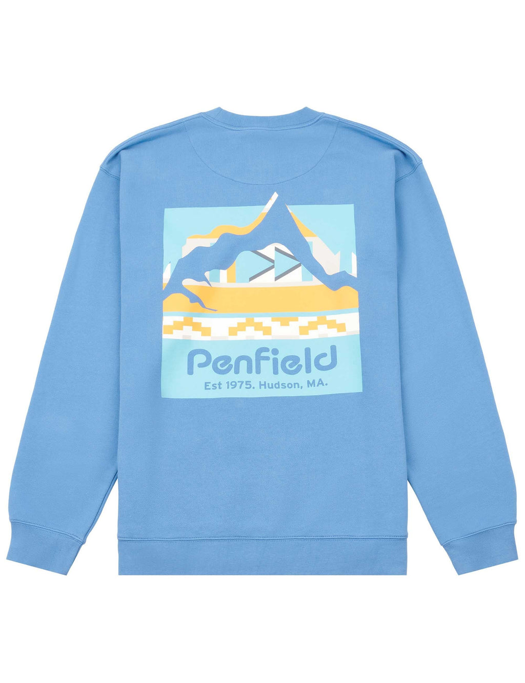 Geo Back Print Sweat - Riviera