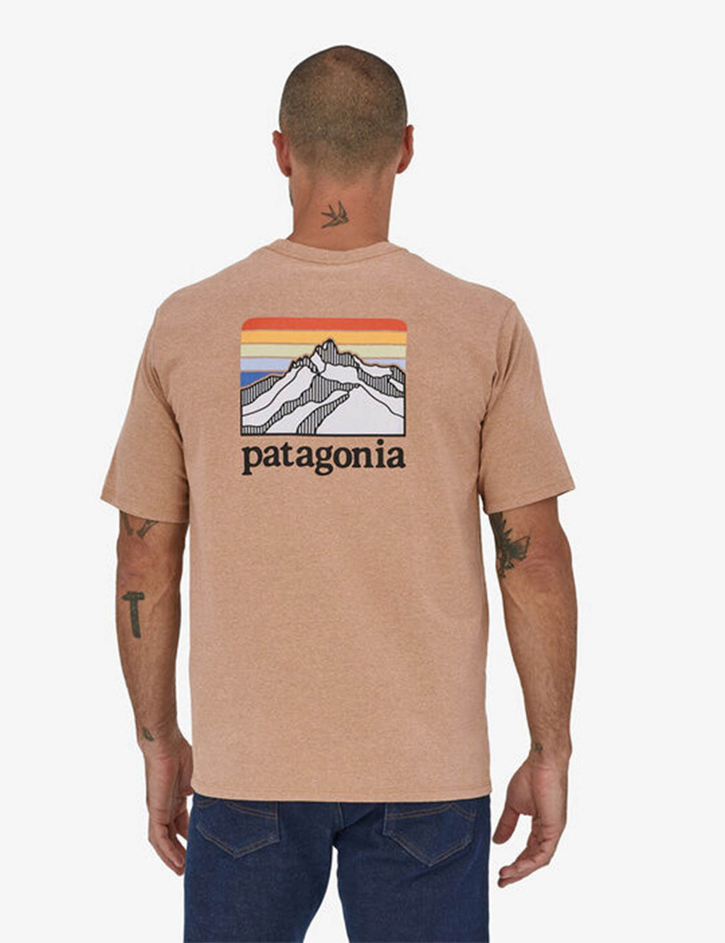 Line Logo Ridge Pocket Responsibili-T-Shirt - Dark Camel
