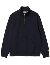 Chase Zip Neck Sweatshirt - Dark Navy/Gold