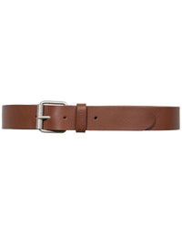 Carhartt WIP Script Leather Belt - Cognac/Silver