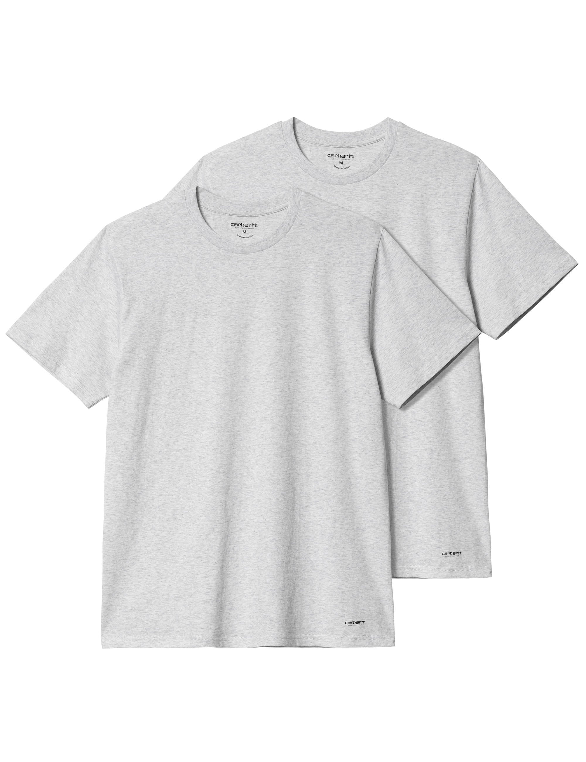 Standard Crew Neck T-Shirt (2 Pack) - Ash Heather