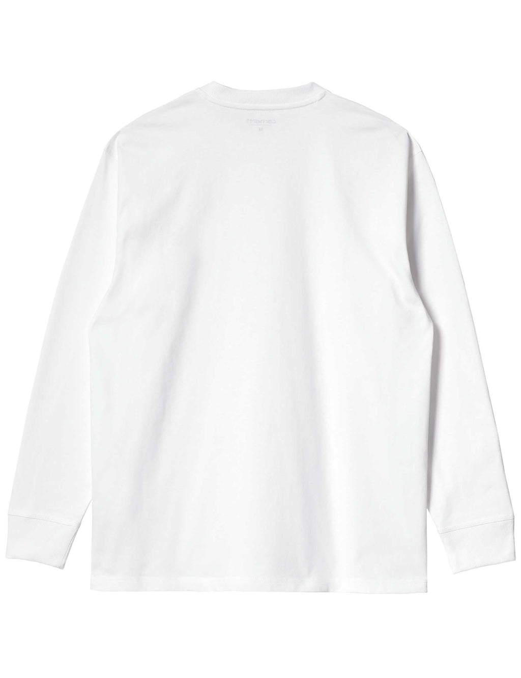 White long-sleeve T-shirt, plain back