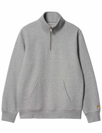 Chase Zip Neck Sweatshirt - Grey Heather/Gold