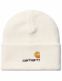 American Script Beanie Hat - Natural
