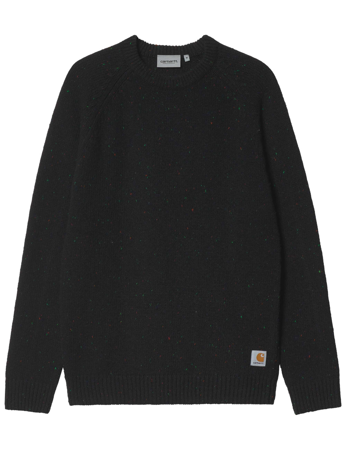 Carhartt WIP Anglistic Knit Crew Sweater - Speckled Dark Navy