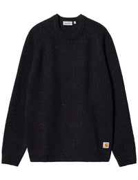 Anglistic Knit Crew Sweater - Speckled Black