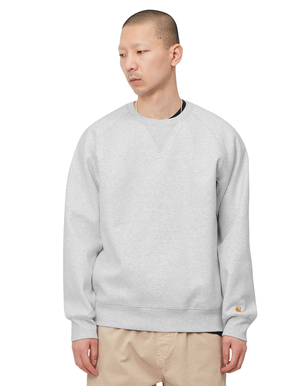 Chase Crew Sweat - Ash Heather/Gold
