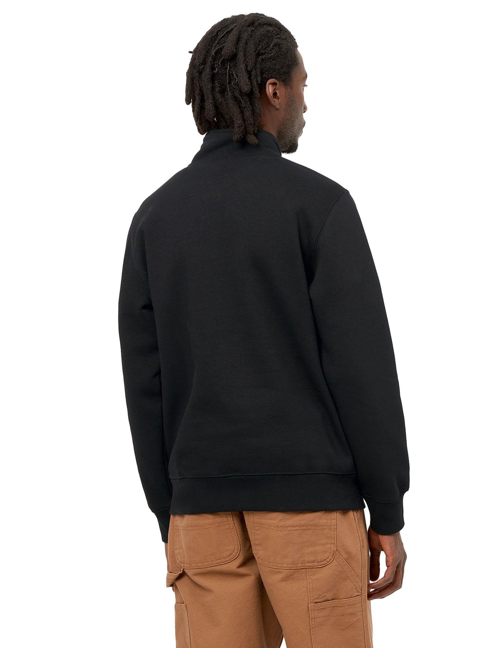 Chase Zip Neck Sweat - Black/Gold