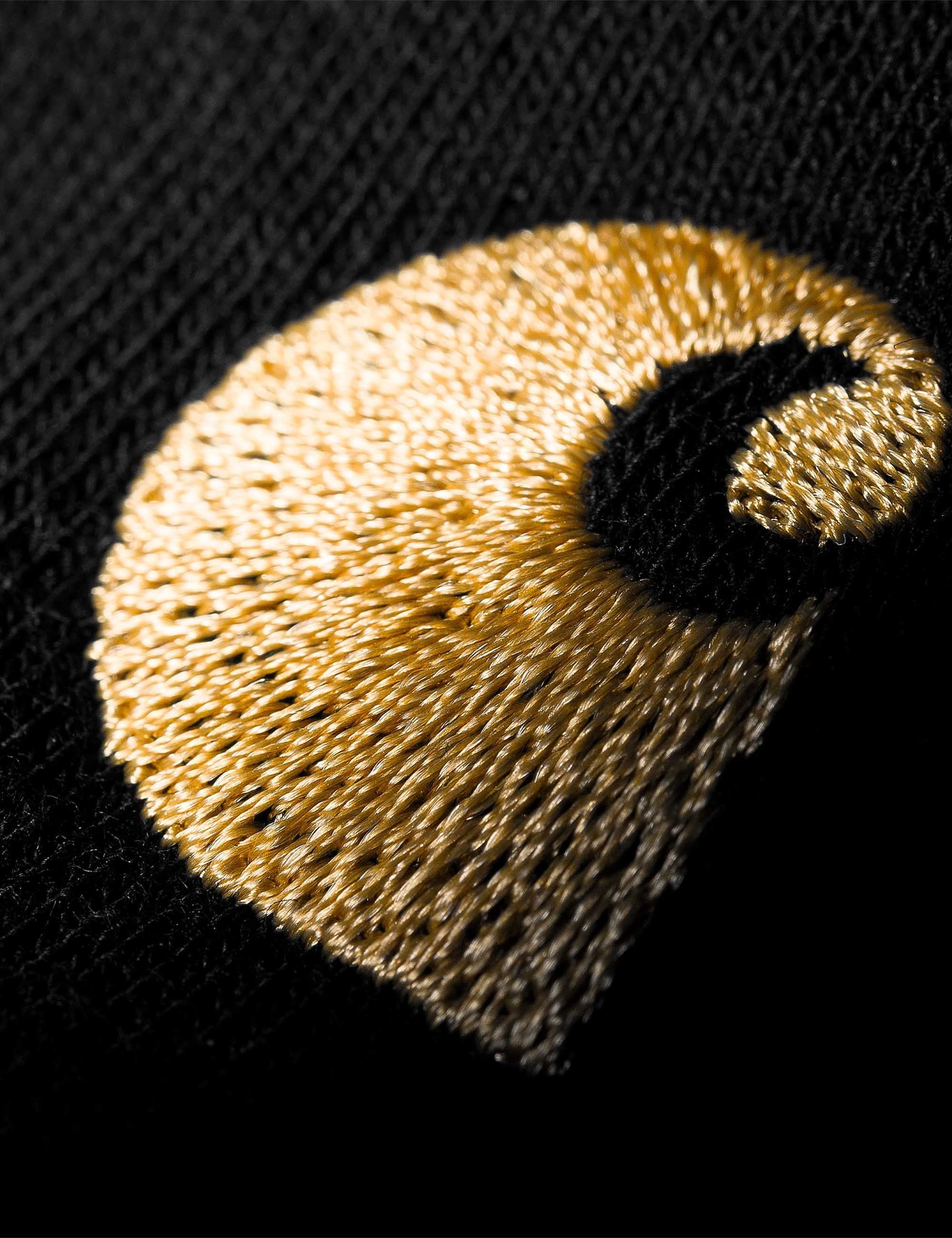 Carhartt WIP Chase Zip Neck Sweat - Black/Gold