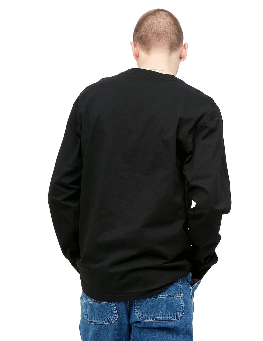 American Script Long Sleeve T-Shirt - Black