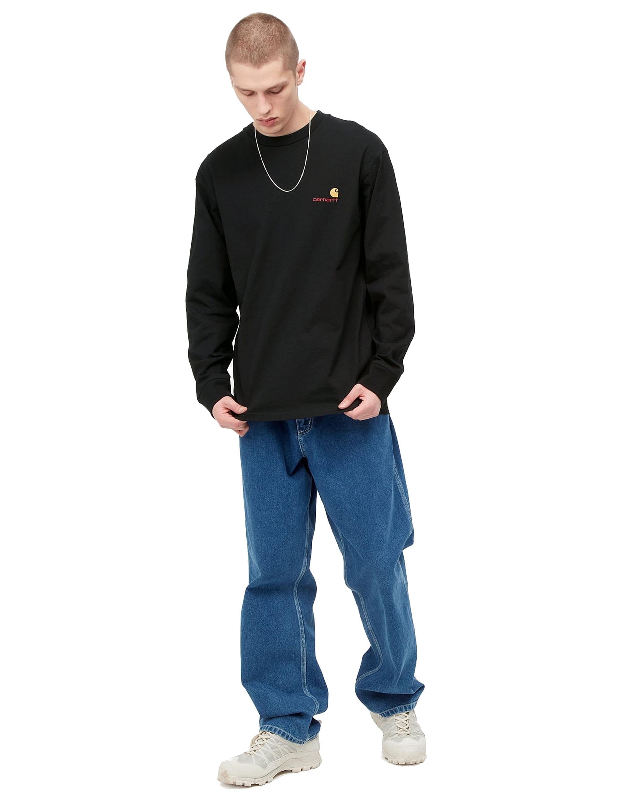 Carhartt WIP American Script Long Sleeve T-Shirt - Black