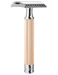 R41 Traditional Safety Razor (Open Comb) - Rose Gold