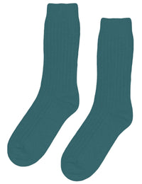 Merino Wool Blend Socks - Ocean Green