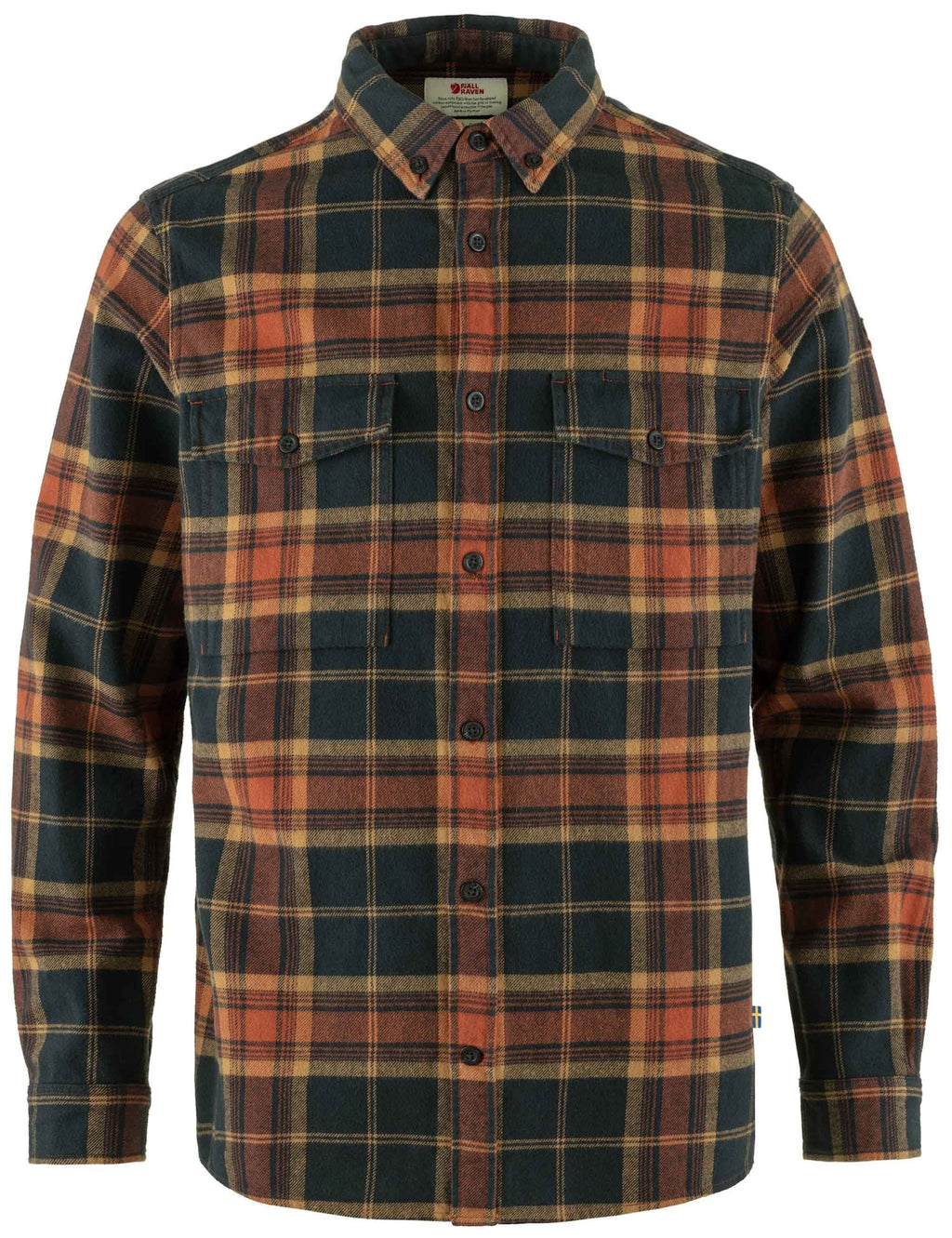 Ovik Twill Shirt - Autumn Leaf/Dark Navy