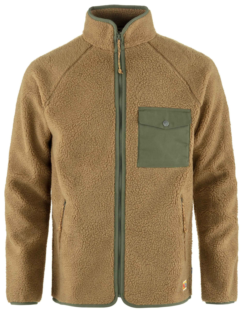 Vardag Pile Fleece Jacket - Buckwheat Brown/Laurel Green