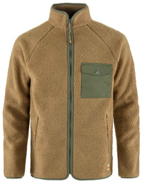 Vardag Pile Fleece Jacket - Buckwheat Brown/Laurel Green