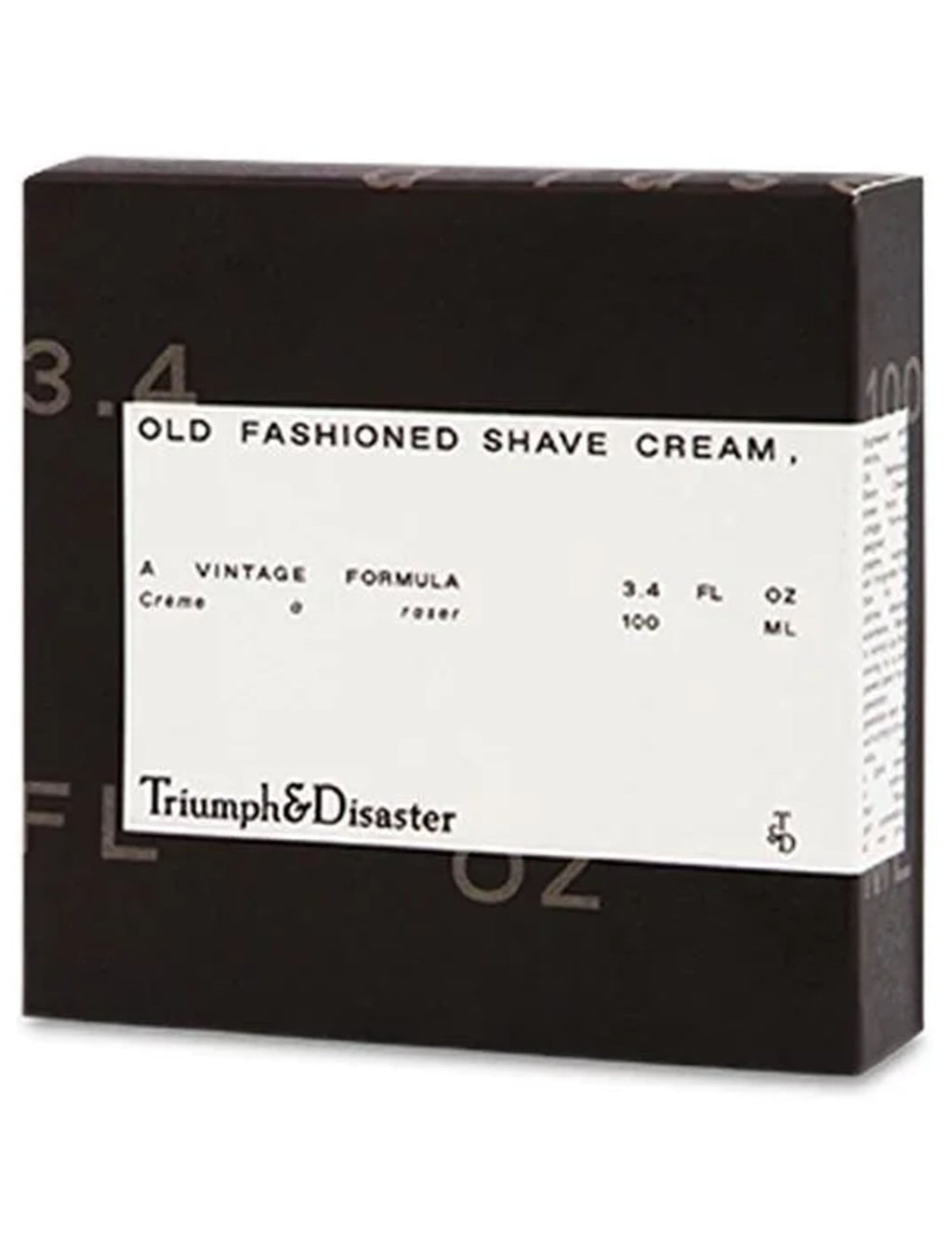 Shave cream box, black with Vintage Formula Old Fashioned Shave Cream label