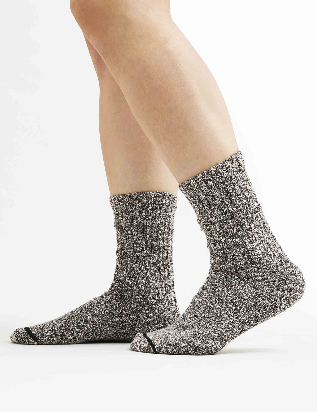 97167 Women's Cotton Ragg Socks - Black/White