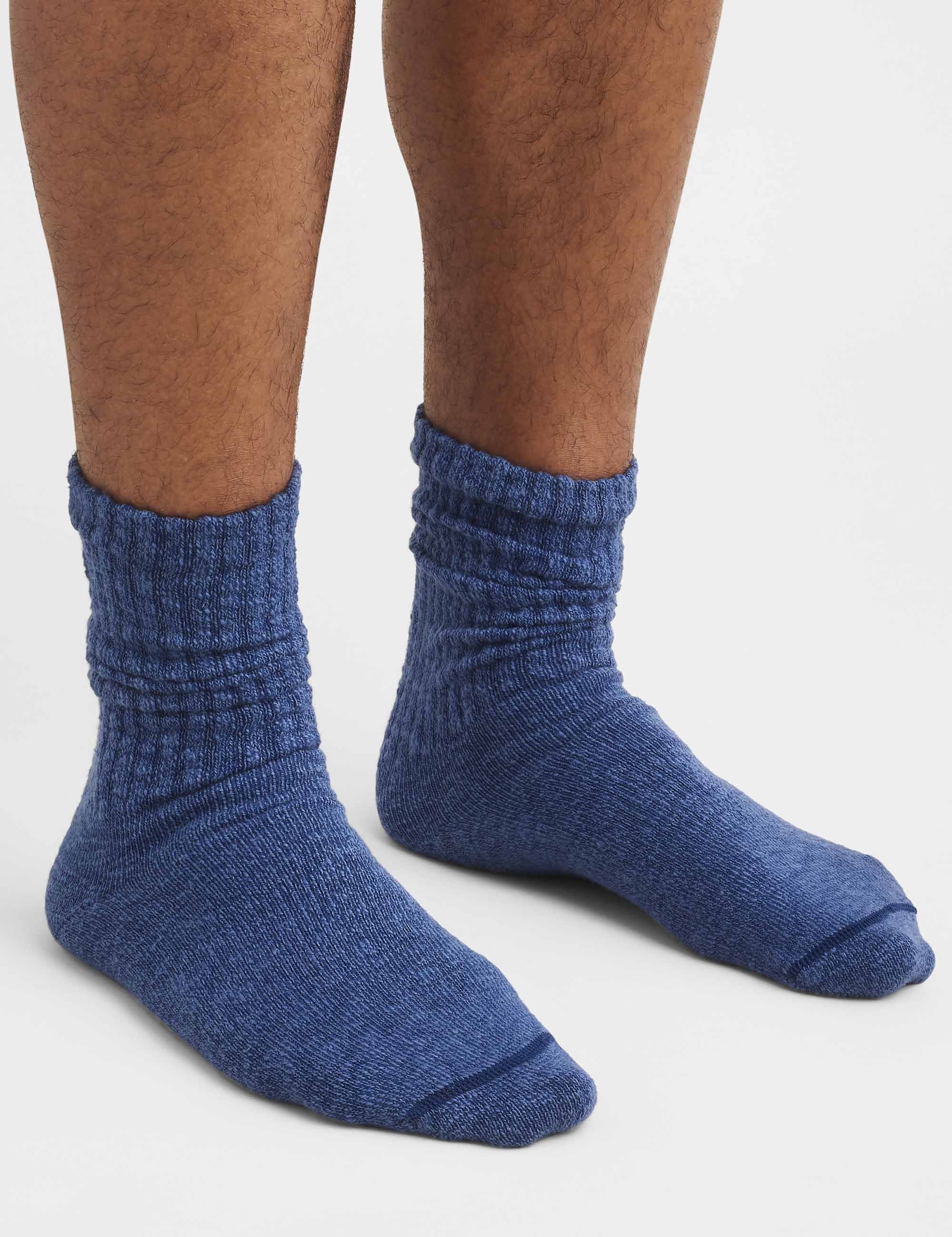 97370 Cotton Ragg Over Dyed Tonal Sock - Navy/Blue