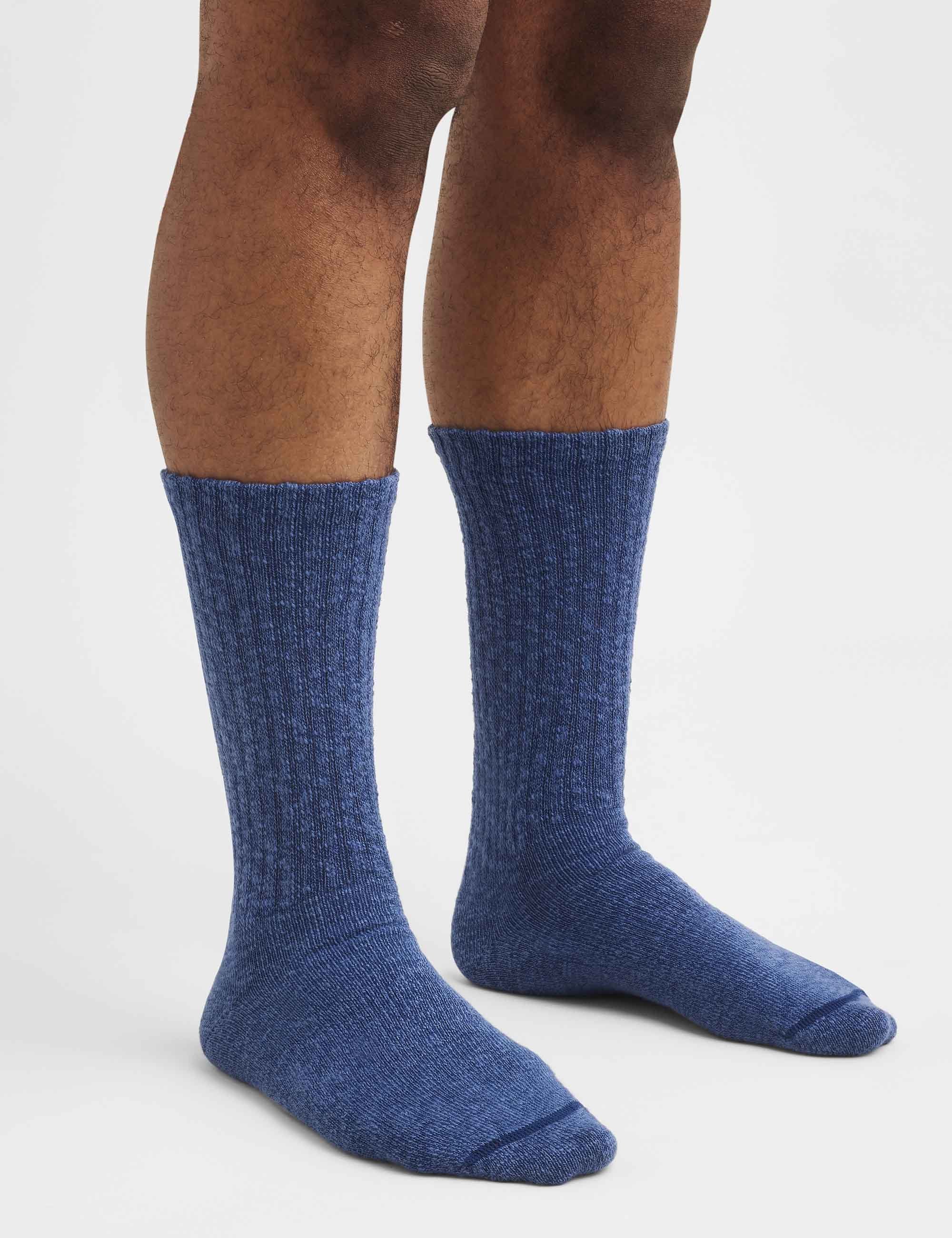 97370 Cotton Ragg Over Dyed Tonal Sock - Navy/Blue