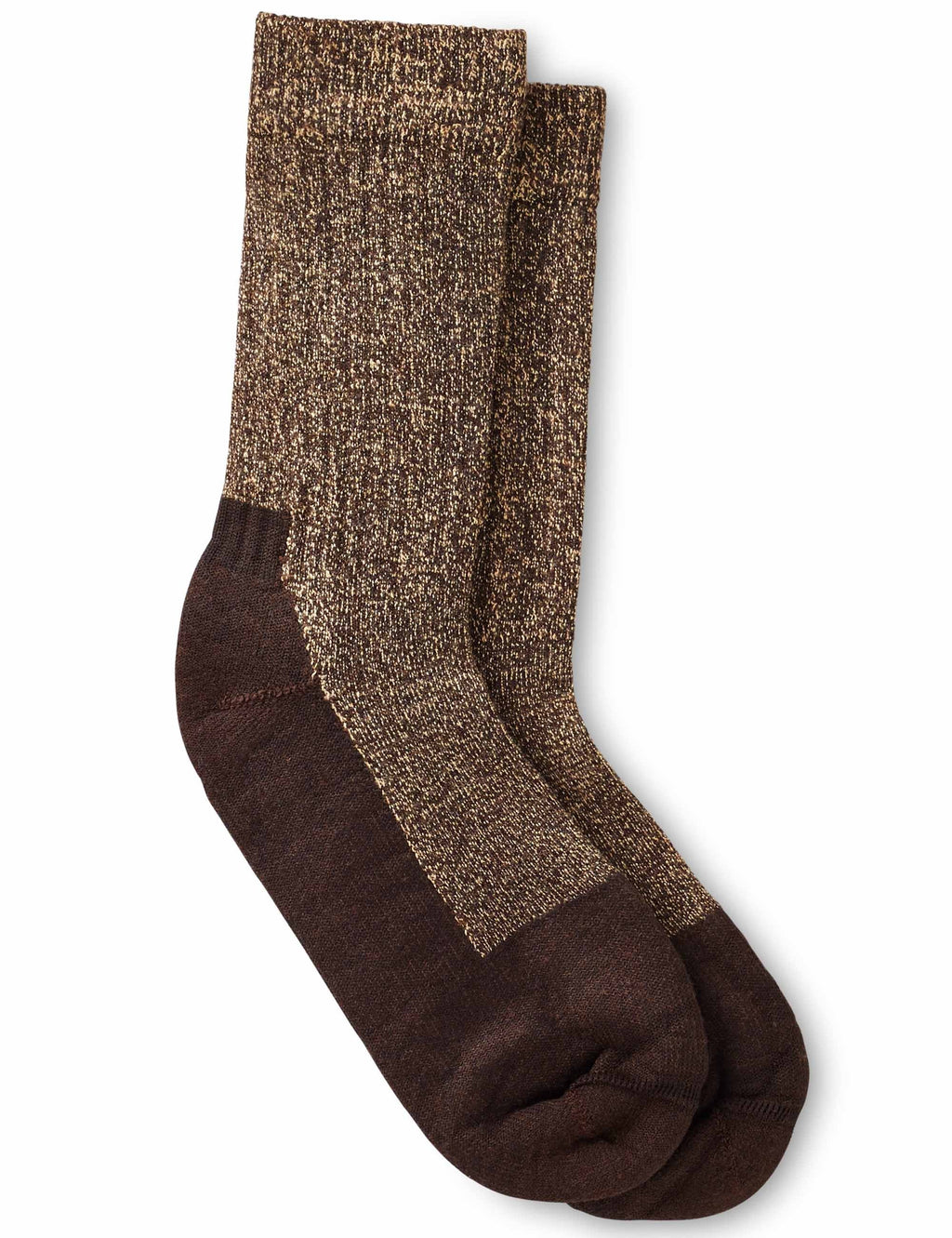 97640 Deep Toe Capped Wool Sock - Brown